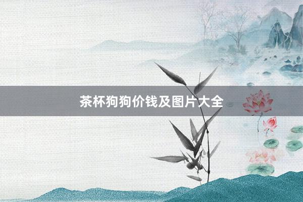 茶杯狗狗价钱及图片大全